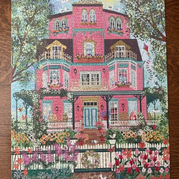 Galison Capeside Victorian 1000 Piece Foil Puzzle by Joy Laforme Complete - Picture 6 of 6